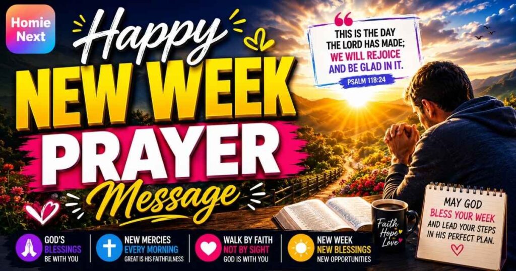 Happy New Week Prayer Message

