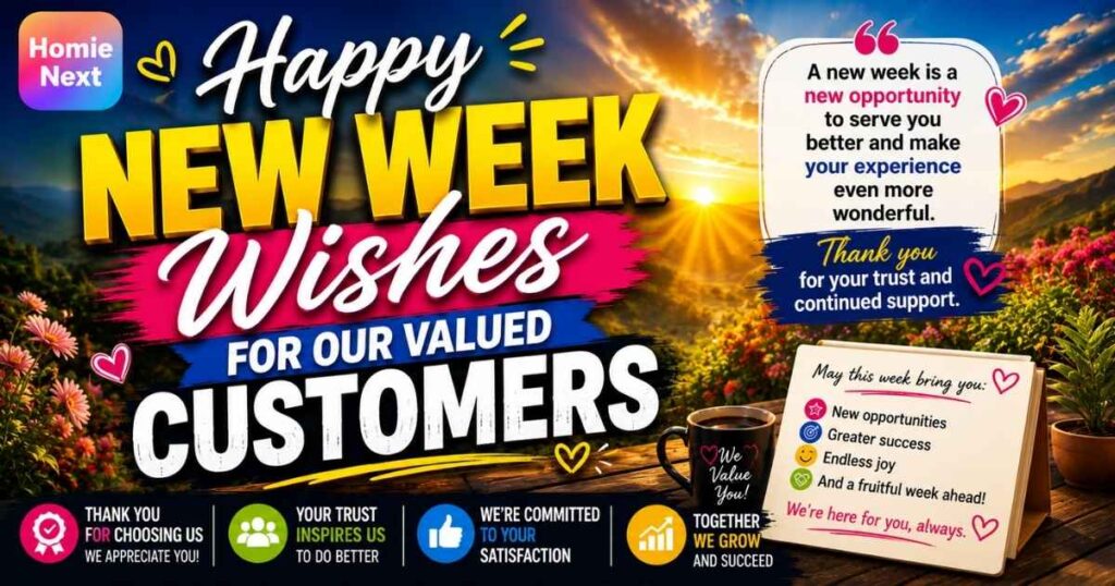 Happy New Week Wishes For Customers
