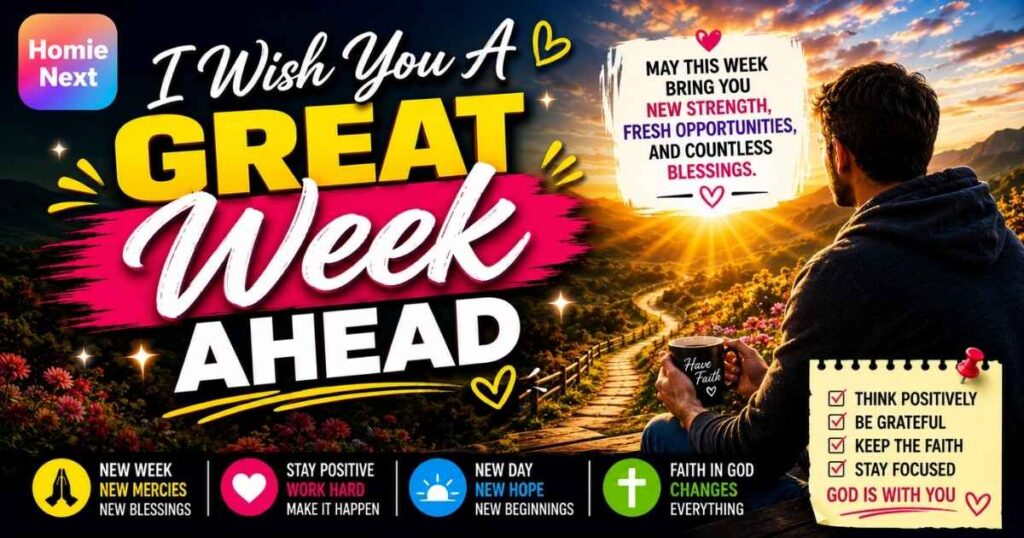 I Wish You A Great Week Ahead
