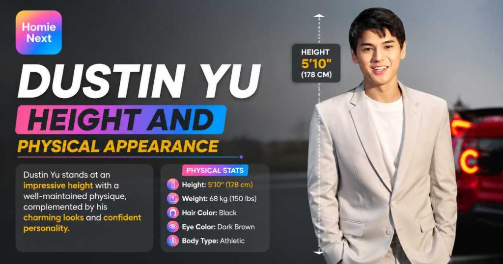 Dustin Yu Height and Physical Appearance
